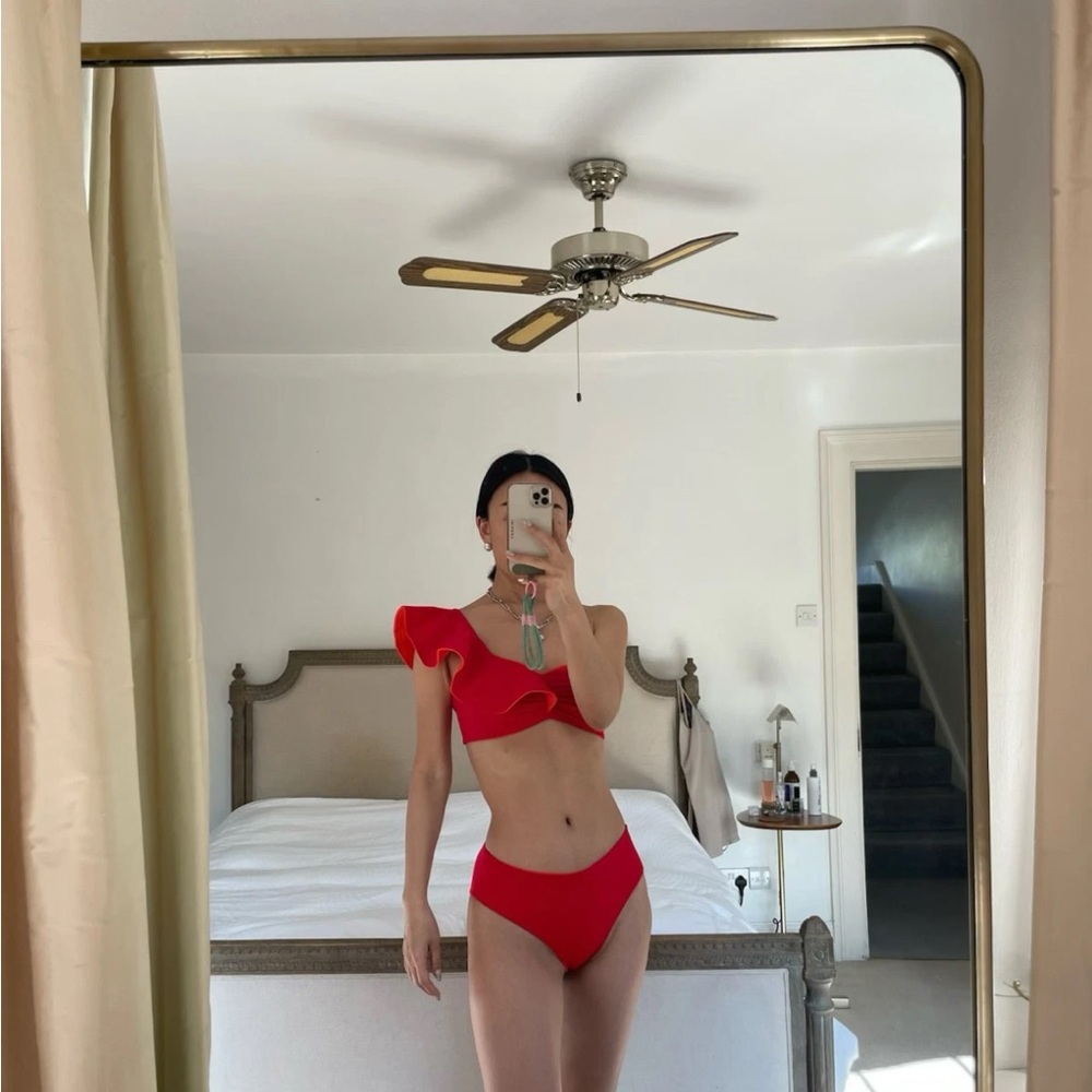 Red Ruffle Bikini Set - Women's Swim - Picture 3 of 4